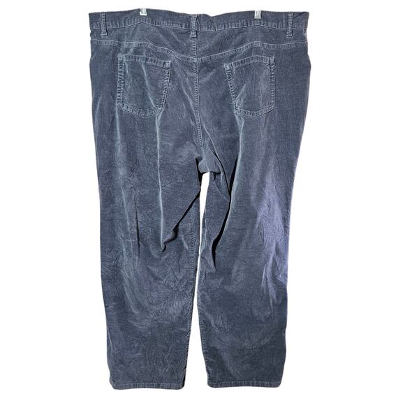 Gray Cotton Blend Corduroy Pants Size 24W Short - Picture 2 of 4